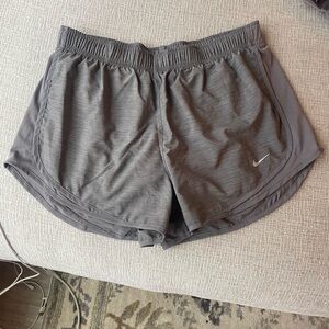 Nike Gray Athletic Shorts with Elastic Waistband
